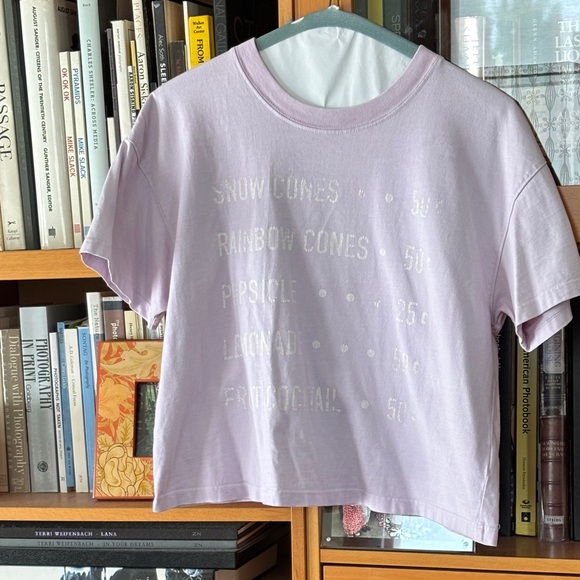 MOTHER Tops - MOTHER Lavender Graphic Short Sleeve Tee